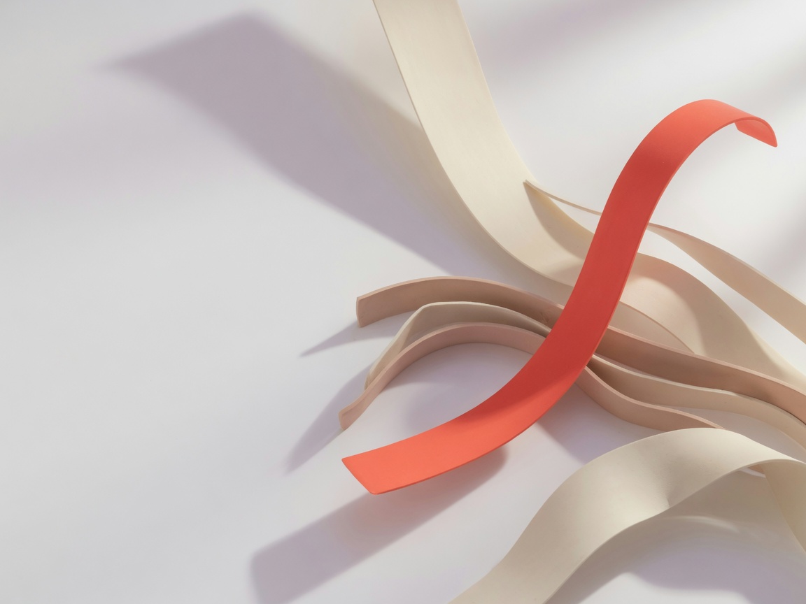 Abstract coral curve representing product momentum